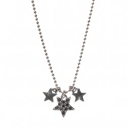 Hultquist Stars Silver Plated Swarovski Crystal Necklace