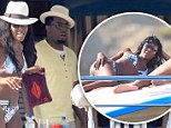 Naomi Campbell holidays with her old flame puff Daddy on a yacht off the coast of Ibiza