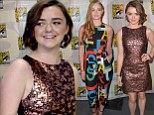 Stark contrast! On-screen sisters Maisie Williams and Sophie Turner display their very different styles at Game Of Thrones Comic-Con panel