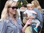Mother-son time: Reese Witherspoon took her little one Tennessee out to a pal's house in Los Angeles on Sunday