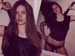 It's raining Robyn! Model Lawley shows off sexy midriff as she strips down to her underwear and wields umbrella like a 'samurai sword'