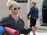 Focusing on herself: Kendra Wilkinson cuts a gloomy figure as she heads to yoga amid marriage strife