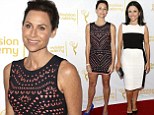 Minnie Driver and Julia Louis-Dreyfus lead in the glamour stakes as they celebrate their Emmy nominations at a Beverly Hills party
