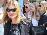 Fancy seeing you here! Kate Moss enjoys impromptu reunion with pal Meg Mathews as she shops for sunglasses with daughter Lila Grace