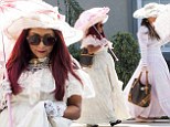 Senseless and sensibility! Snooki and JWoww push their boundaries by dressing up as Victorian ladies in New Jersey