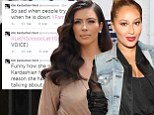 'So sad when people try to kick my brother when he is down': Kim Kardashian lashes out after Adrienne Bailon slams 'disloyal' ex-boyfriend Rob