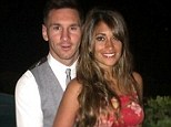 Embrace: Lionel Messi (left) and girlfriend Antonella Roccuzzo (right) on holiday on Italian island of Capri