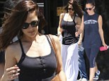 Transformation: Minka Kelly kicked off her Friday with a sweaty gym session before slipping into a tank top and maxi skirt to run errands in Los Angeles