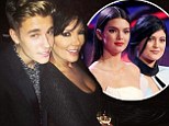 'Who's your daddy?' Justin Bieber, 20, spoons Kris Jenner, 58, and jokes he's the father of her teen daughters Kendall & Kylie in Ibiza