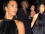 Three's a crowd? Kim Kardashian and Kanye West hold hands as they hit Ibiza hotspot... while mother Kris Jenner awkwardly tags along