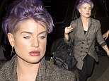 Purple haired Kelly Osbourne looking worse for wear was seen arriving at the Chateau Marmont