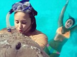Sea bliss: Demi Lovato shared a video of her swimming under her bungalow during a previous island getaway