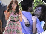 Business as usual: Zooey Deschanel, who was pictured on the set of New Girl in Los Angeles on Monday, has split from her boyfriend of two years, Jamie Linden, according to Us Weekly sources