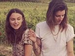 Oui oui: Catherine McNeil enjoys a glass of wine in France with Keira Knightley and her husband James Righton