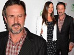 Prince of patterns! David Arquette looks sharp in pin stripes and plaid at charity event with fiancée Christina McLarty