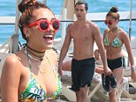 Lourdes soaks up the sun on yacht with mother Madonna's toy boy and pals during family holiday in France