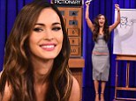 Not just a pretty face! Megan Fox beats Jimmy Fallon in a round of Pictionary... while wowing in a tight grey dress