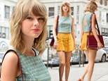 Do-gooder Taylor Swift gets leggy in ultra-short yellow mini-skirt and backless green top in NYC