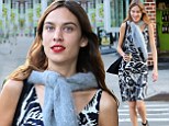 Alexa Chung displays her lean limbs in a chic floral frock... after Victoria's Secret Angels give her 'sexiest street style' title