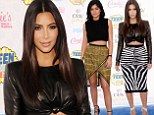 Top of the crops! Kim Kardashian and birthday girl Kylie Jenner shine in midriff-baring outfits as they lead glamour at Teen Choice Awards