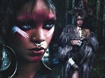 Fierce! Rihanna dons ornate nose ring and embraces her wild side with animal skull pendant and elaborate furs