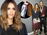 That's an interesting accessory! Jessica Alba clutches a mysterious 'evidence' bag after posing with French Montana on talk show 106 & Park