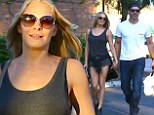 LeAnn Rimes shows off her toned legs in hotpants as she enjoys a dinner date with Eddie Cibrian