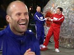 They fall head over heels for each other! Jason Statham crushes Jimmy Fallon in hamster-ball race
