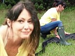 Shannen Doherty releases a 4ft alligator into the wilds of Georgia while filming her new reality series Off the Map