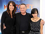 Memorial service: Robin Williams family are said to be arriving in Tiburon, California, to mourn the actor, pictured with his widow Susan Schneider and daughter Zelda in November 2011