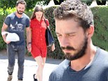 Shia LaBeouf holds onto girlfriend Mia Goth's hand firmly as he continues to spend sober days in Los Angeles