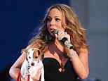 Mariah Carey with her dog