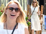 Dog days of summer! Naomi Watts enjoys sunny day in NYC wearing crisp white dress while walking her beloved dog