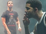 He's got quite the taste for it: Drake smokes weed during gig in New York... after previously vowing to keep it for off-stage