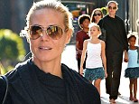 Family ties: Heidi Klum is joined by mother Ema joins daughter and grandchildren Henry, Lou and Leni in New York