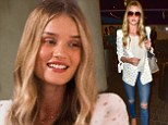 She's never off duty! Rosie Huntington-Whiteley dazzles as she heads jets out of Los Angeles runway-ready