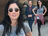 Going strong: After attending the Emmys together, Sarah Silverman and her beau Michael Sheen were seen leaving their hotel in New York City together Wednesday
