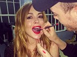 Lindsay Lohan shares behind-the-scenes snap from photo shoot for David Mamet's Speed-The-Plow, opening September 24 at the Playhouse Theatre in London's West End