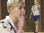 How to relax? Miley was spotted smoking with her friends in front of Firefly restaurant and lounge in Studio City, California on Wednesday