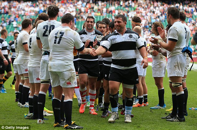 Defeat: An understrength English side were beaten by the Barbarians at Twickenham on Sunday