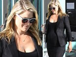 A far cry from Casual Friday! Pregnant Ali Larter shows off summer style in Chanel sandals and chic black blazer
