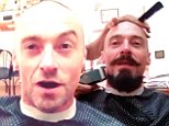 'Bye beard!': Hugh Jackman shaves off his scruffy facial hair in latest Instagram videos