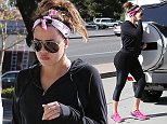 Please contact X17 before any use of these exclusive photos - x17@x17agency.com   Back to the treadmill ! Khloe ardashian trying totrim some ponds in her back after Labor Day week end Sept 2, 2014 X17online.com