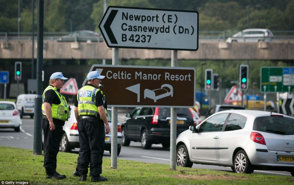 The police presence in Newport has been increased ahead of the summit which will host more than 60 delegates from 28 countries and thousands of support staff
