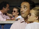 What game? Mary-Kate Olsen, 28, and fiance Olivier Sarkozy, 45, pack on the PDA at US Open