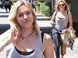 Grunge gal: Hilary Duff dressed down, as she stepped out in Los Angeles on Wednesday