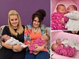 Inseperable sisters stunned to give birth on the same day and in the same hospital, beating odds of 2,000-1