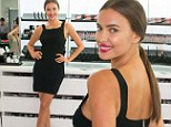 She's a black beauty! Irina Shayk turns heads in figure-hugging LBD at cocktail reception in New York