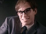 Eddie Redmayne sports thick-rimmed glasses and a dark blazer as he plays physicist Stephen Hawkings in new movie Theory of Everything

Read more: http://www.dailymail.co.uk/tvshowbiz/article-2718777/Eddie-Redmayne-Stephen-Hawking-official-trailer-upcoming-movie-Theory-Everything.html#ixzz3CNs1LQNx 
Follow us: @MailOnline on Twitter | DailyMail on Facebook