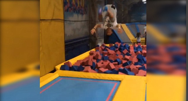 Technique: Terry pulls of an impressive flip during the family outing